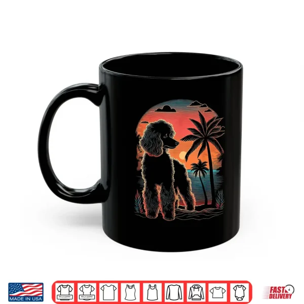 Mug Poodle 80s Sunset Vintage Retro Style Shirt