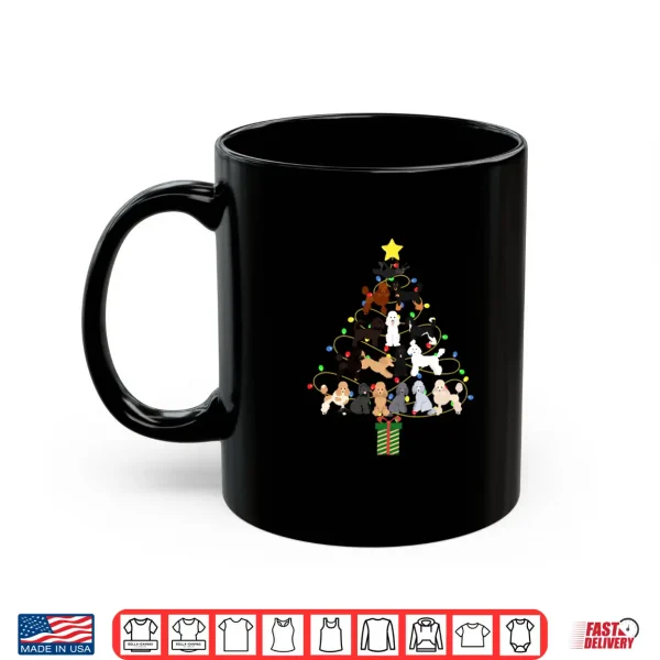 Mug Poodle Christmas Tree We Woof You a Merry Christmas Shirt