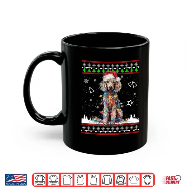 Mug Poodle Christmas Ugly Sweater Funny Dog Xmas Shirt