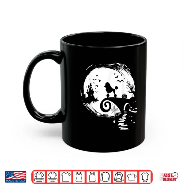 Mug Poodle Dog And Moon Halloween Costume Dog Lover Funny Shirt