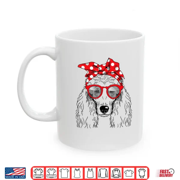 Mug Poodle Dog Mom Bandana Sunglasses Mothers Day Shirt