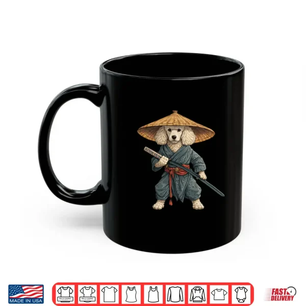 Mug Poodle Dog Samurai Art Shirt