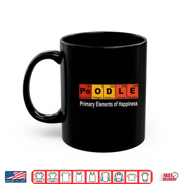 Mug Poodle Dog Science Funny Periodic Table Shirt