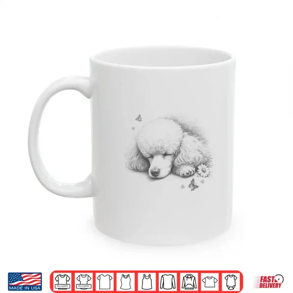 Mug Poodle Sleeping Design For Men And Women Shirt