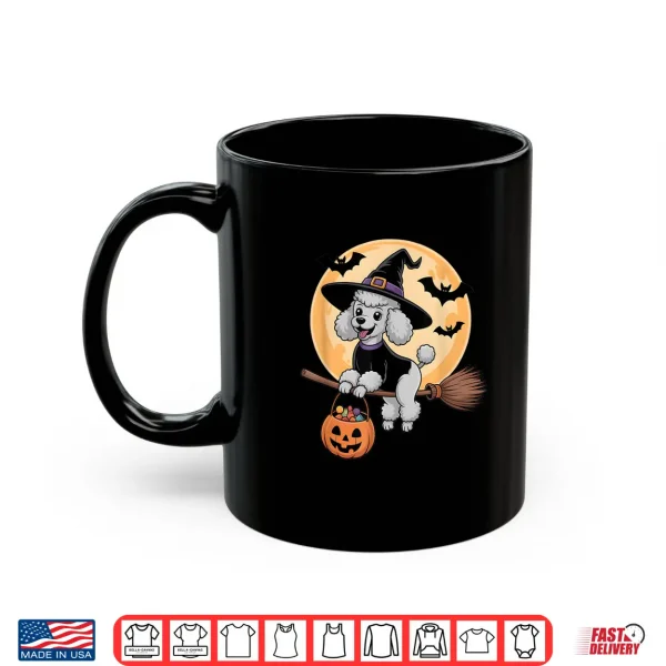 Mug Poodle Witch Hat Pumpkin Halloween Costume Men Women Kids Shirt