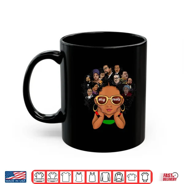 Mug Pride Afro Melanin Girl Kids Black History Month Shirt
