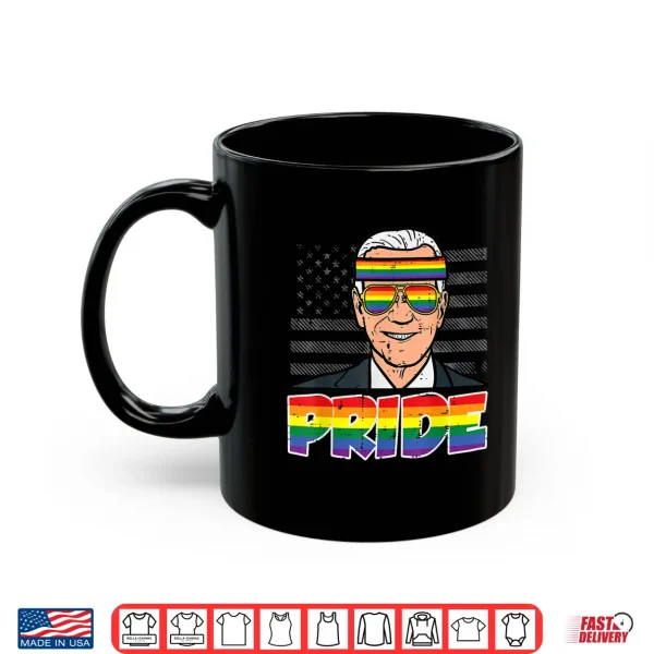 Mug Pride Joe Biden Rainbow Flag Funny LGBT Month Gay Ally Shirt