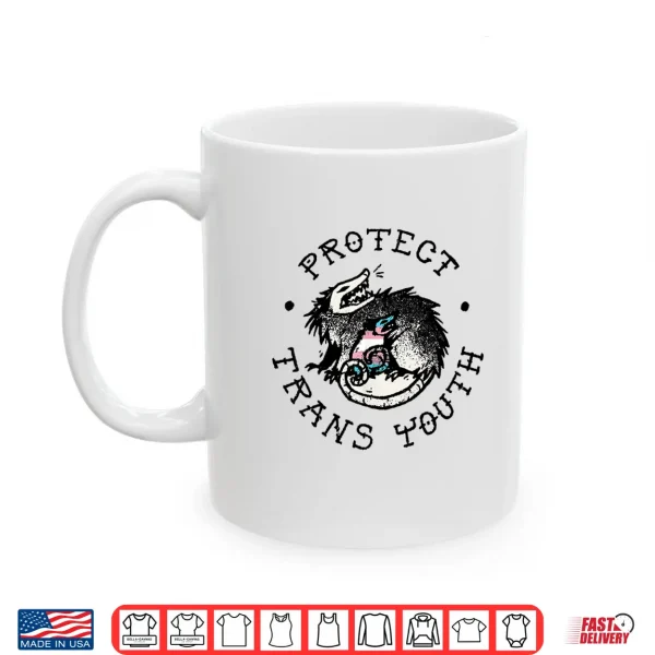 Mug Protect Trans Youth Opossum Support Transgender LGBT Pride Shirt
