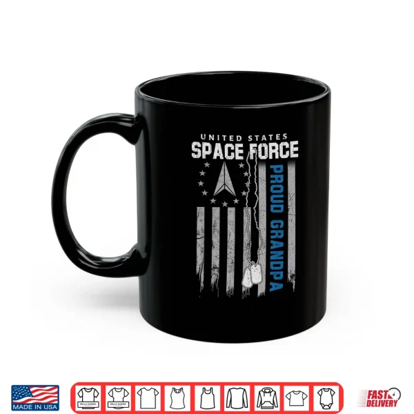 Mug Proud US Space Force Grandpa Flag USA Family Matching Shirt