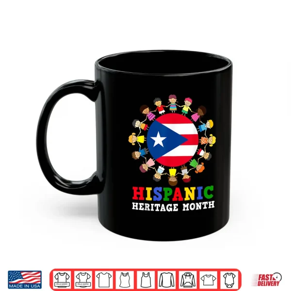 Mug Puerto Rican Flag Hispanic Heritage Puerto Rico Boy Girl Kid Shirt