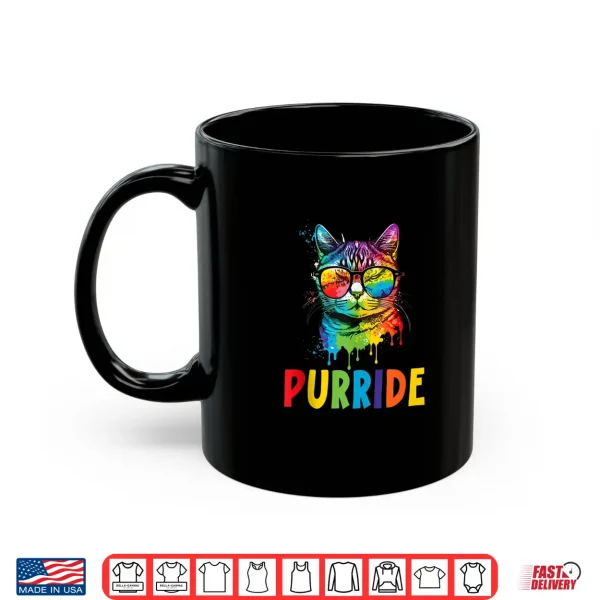 Mug Purride Gay Rights Rainbow Pride Month LGBTQ Cat Whisperer Shirt