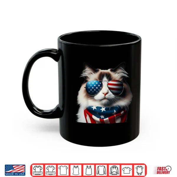 Mug Ragdoll Cat 4th Of July Independence Day Owner American USA Shirt