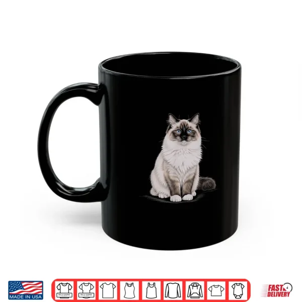 Mug Ragdoll Cat Drawing Art Design Shirt