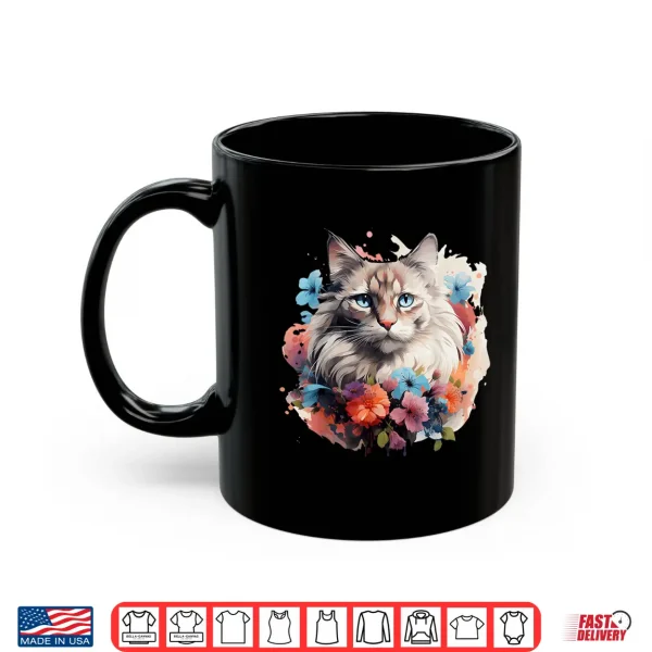 Mug Ragdoll Cat Flower Shirt