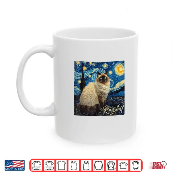 Mug Ragdoll Cat Lover Drawing Art Cat Owner Shirt