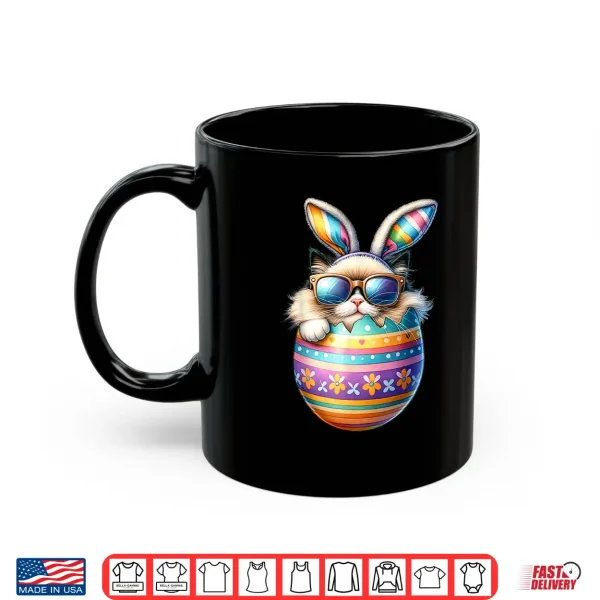 Mug Ragdoll Cat Lover Easter Egg Happy Easter Bunny Ears Shirt