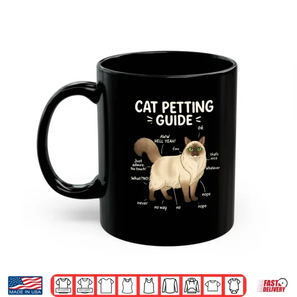 Mug Ragdoll Cat Petting Guide Funny Cat Lover Shirt