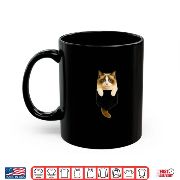 Mug Ragdoll Cat Pocket Funny Gifts Cat Mom Cat Dad Cat Lover Shirt