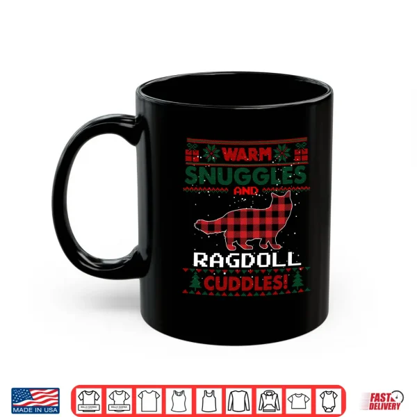 Mug Ragdoll Cat Red Buffalo Plaid Gift Ugly Christmas Sweater Shirt