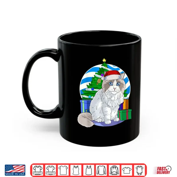 Mug Ragdoll Cat Santa Christmas Tree Decor Shirt
