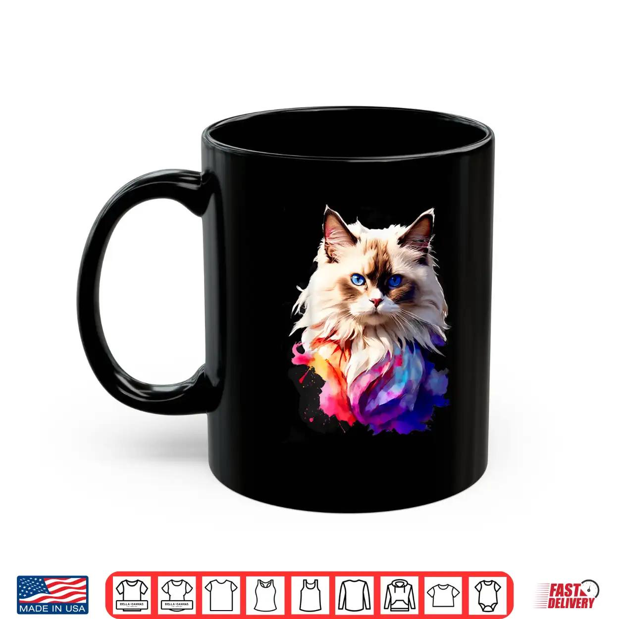 Ragdoll Cat Watercolor Family Tee All Ages Cat Lovers Shirt Ragdoll Cat Watercolor Family Tee All Ages Cat Lovers Shirt