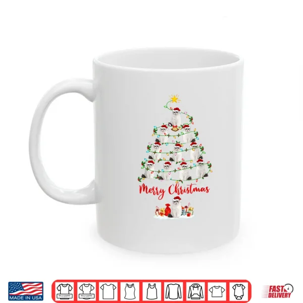Mug Ragdoll Cat Xmas Lighting Santa Ragdoll Cat Christmas Tree Shirt