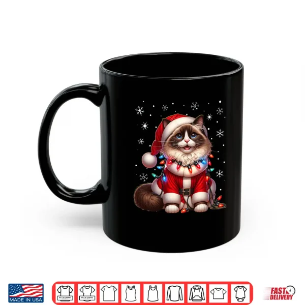 Mug Ragdoll Santa Claus Costume Ragdoll Xmas Outfit Ragdoll Cat Shirt