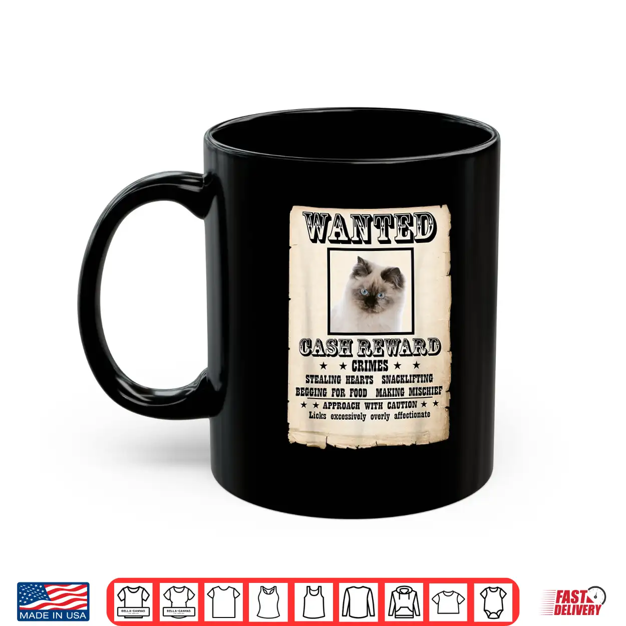Ragdoll Kitten Wanted Poster Cat Shirt Ragdoll Kitten Wanted Poster Cat Shirt