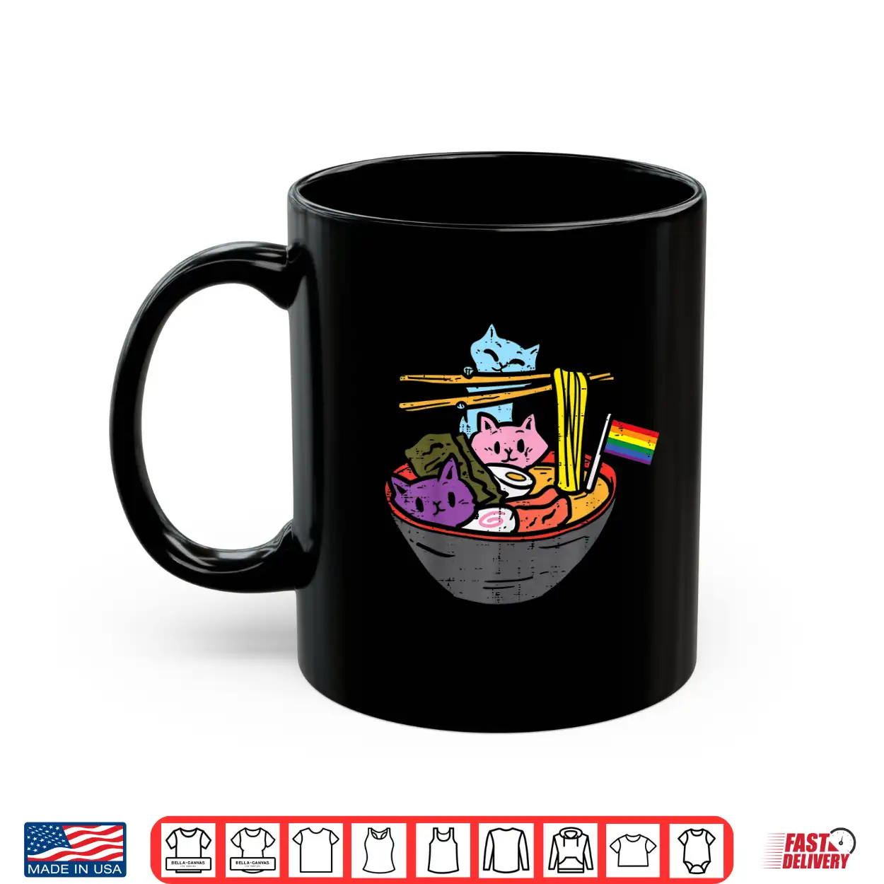 Rainbow Flag Cats Ramen Anime Gay Pride Month Lgbtq Ally Shirt Rainbow Flag Cats Ramen Anime Gay Pride Month Lgbtq Ally Shirt