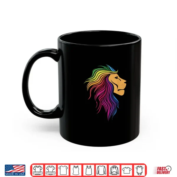 Mug Rainbow Lion Gay Proud LGBT Pride Month Funny Pride Shirt