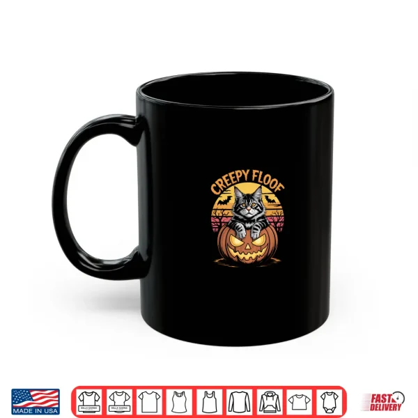 Mug Realistic Maine Coon Cat in Halloween Pumpkin Shirt