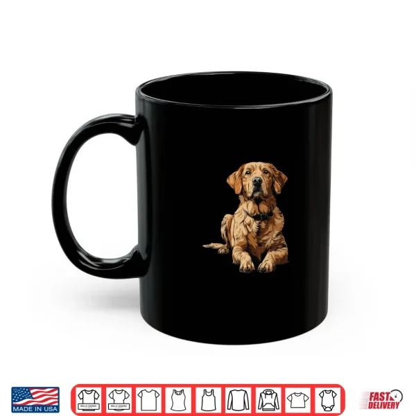 Mug Red Golden Retriever Dog Illustration Shirt