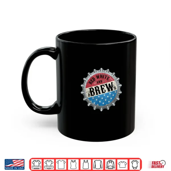 Mug Red White And Brew 4th Of July Craft Beer Father Gift Shirt