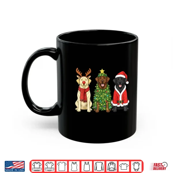 Mug Retro Christmas Labrador Retriever Santa Reindeer Dog Lover Shirt