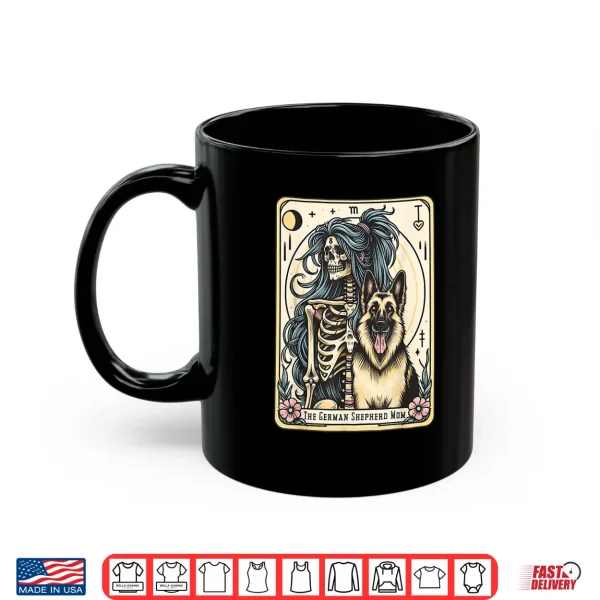 Mug Retro German Shepherd Mom Tarot Card Witchy Vibes Dog Mom Shirt