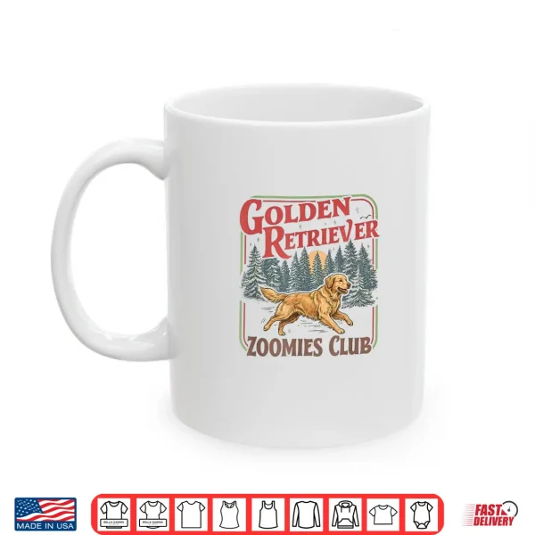 Mug Retro Golden Retriever Zoomies Club Dog Lover Shirt