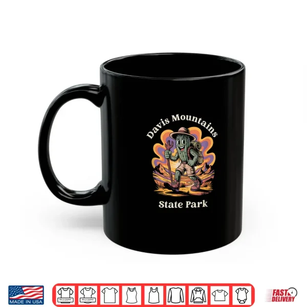 Mug Retro Groovy Davis Mountains State Park Texas Hiking Cactus Shirt