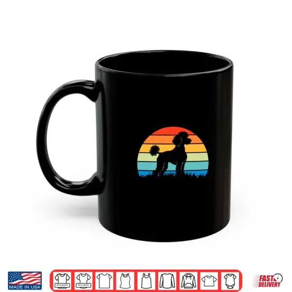 Mug Retro Poodle Unisex Adults Black Poodle Themed Shirt