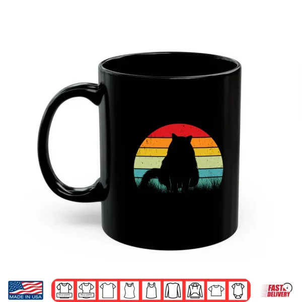 Mug Retro Ragdoll Cat Silhouette Sunset Style Feline Lovers Shirt