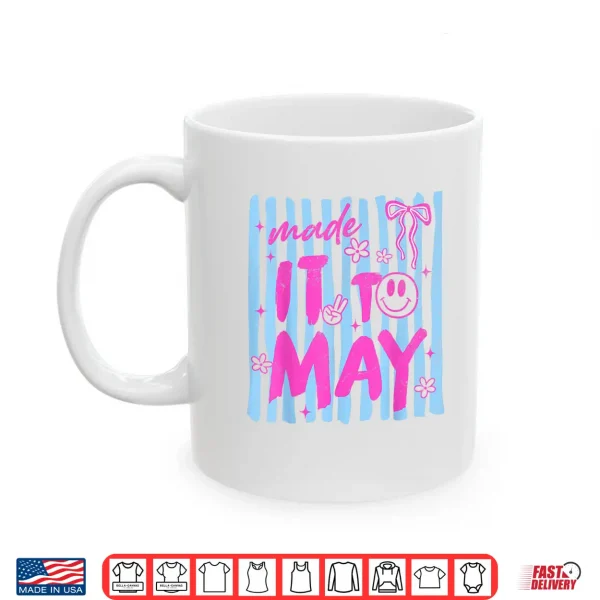 Mug Retro Stripes Last Day of School Teacher Made It to May Shirt
