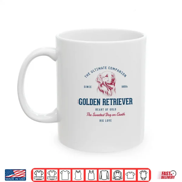 Mug Retro Styled Vintage Golden Retriever Shirt