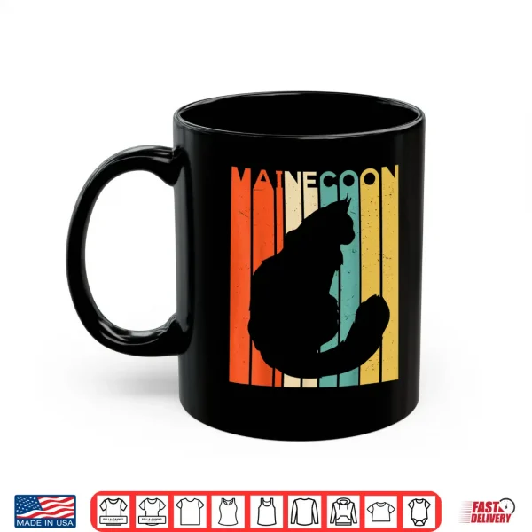 Mug Retro Vintage Maine Coon Cat Silhouette Maine Coon Lover Shirt