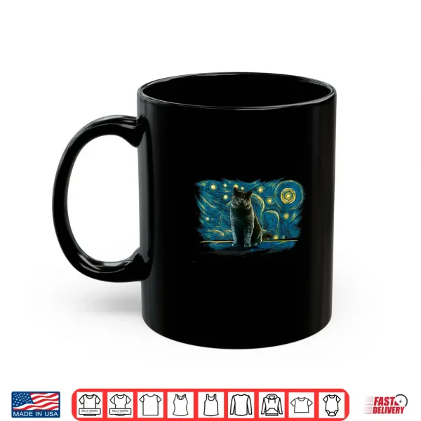 Mug Retro Vintage Style British Shorthair Cat Shirt