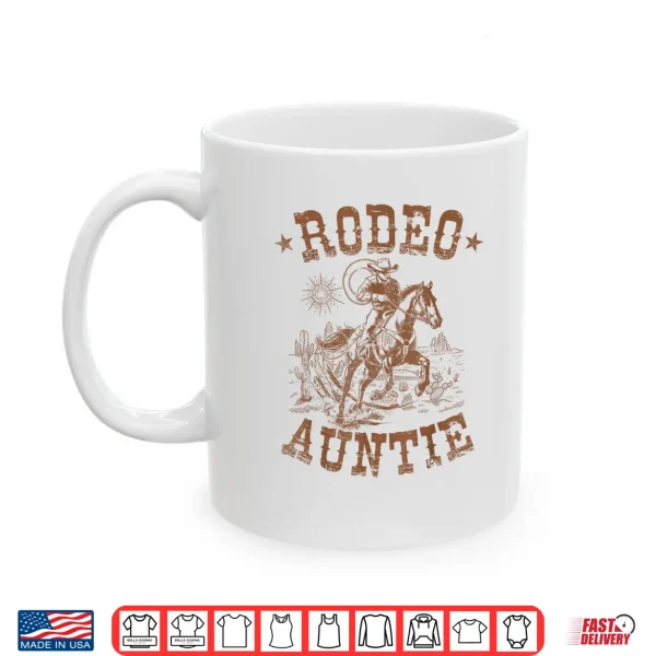 Mug Rodeo Auntie Western Cowboy Family Matching Mothers Day Shirt