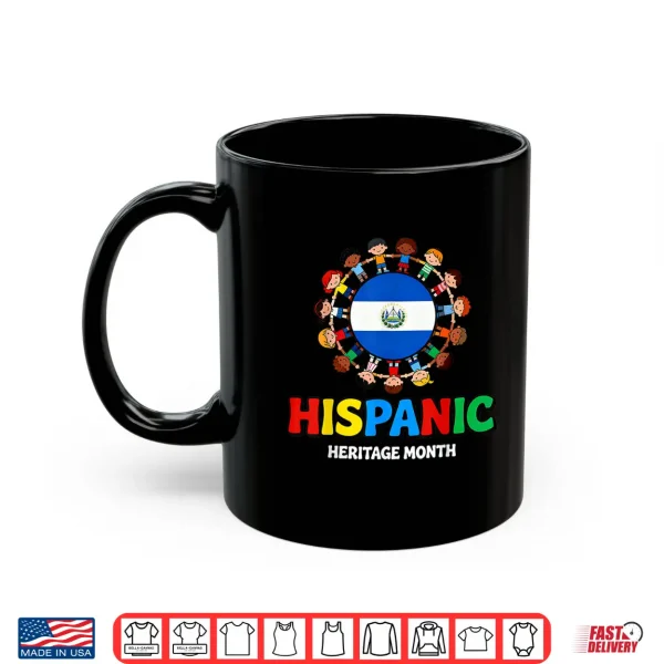 Mug Salvadoran Flag Hispanic Heritage Salvador Boy Girl Kid Shirt