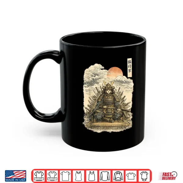 Mug Samurai Cat Warrior Ronin Neko Japanese Art Feline Katana Shirt 2
