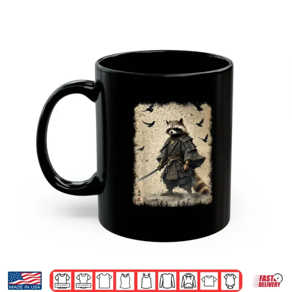 Mug Samurai Raccoon Japanese Warrior Art Anime Samurai Shirt