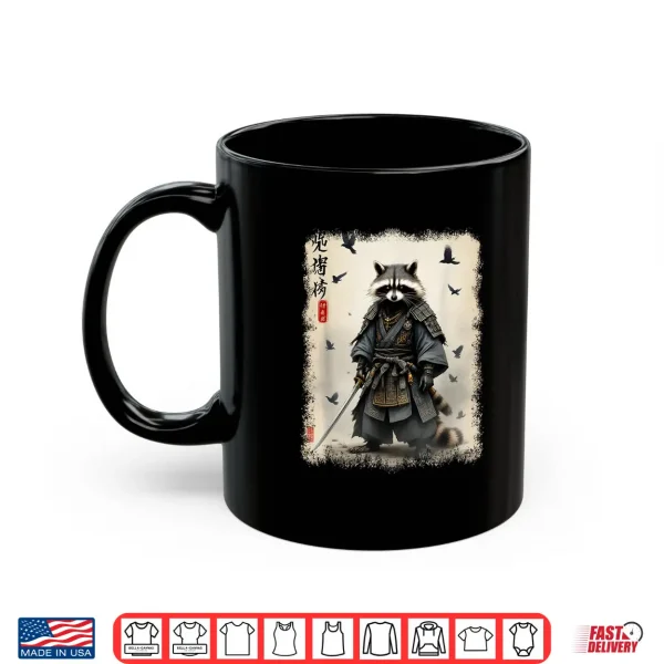 Mug Samurai Raccoon Japanese Warrior Art Vintage Anime Shirt