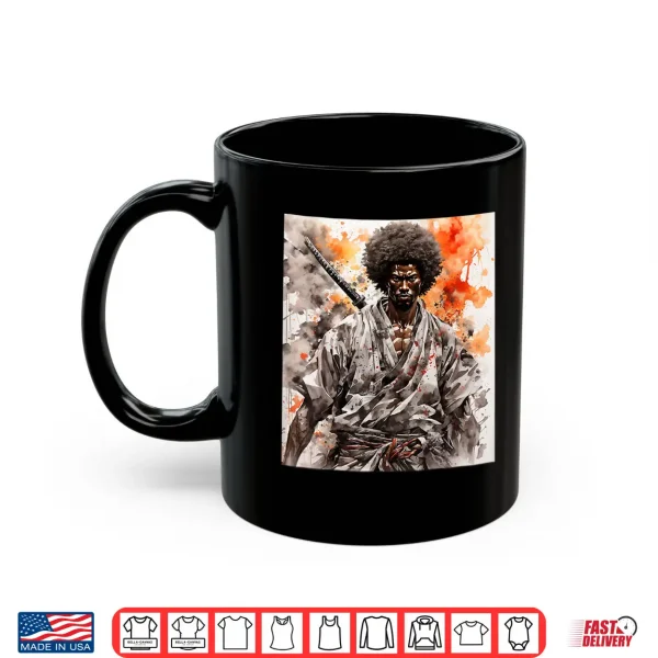 Mug Samurai Saga The Afro American Anime Cartoon Adventure Shirt