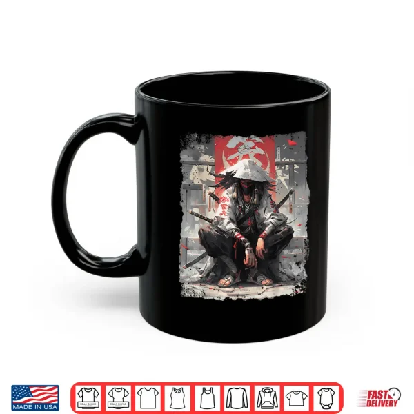 Mug Samurai Sword Katana Ninja Japan Manga Anime Streetwear Shirt